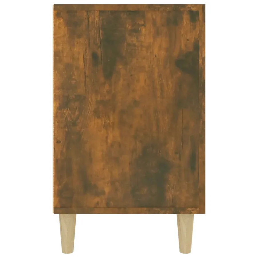Buffet chêne fumé 100x36x60 cm bois d'ingénierie - 4
