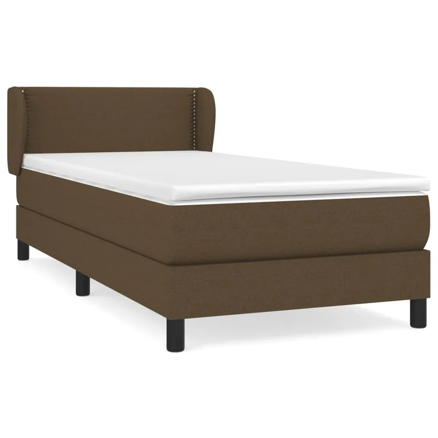 Sommier à lattes de lit avec matelas Marron foncé 100x200 cm - 2