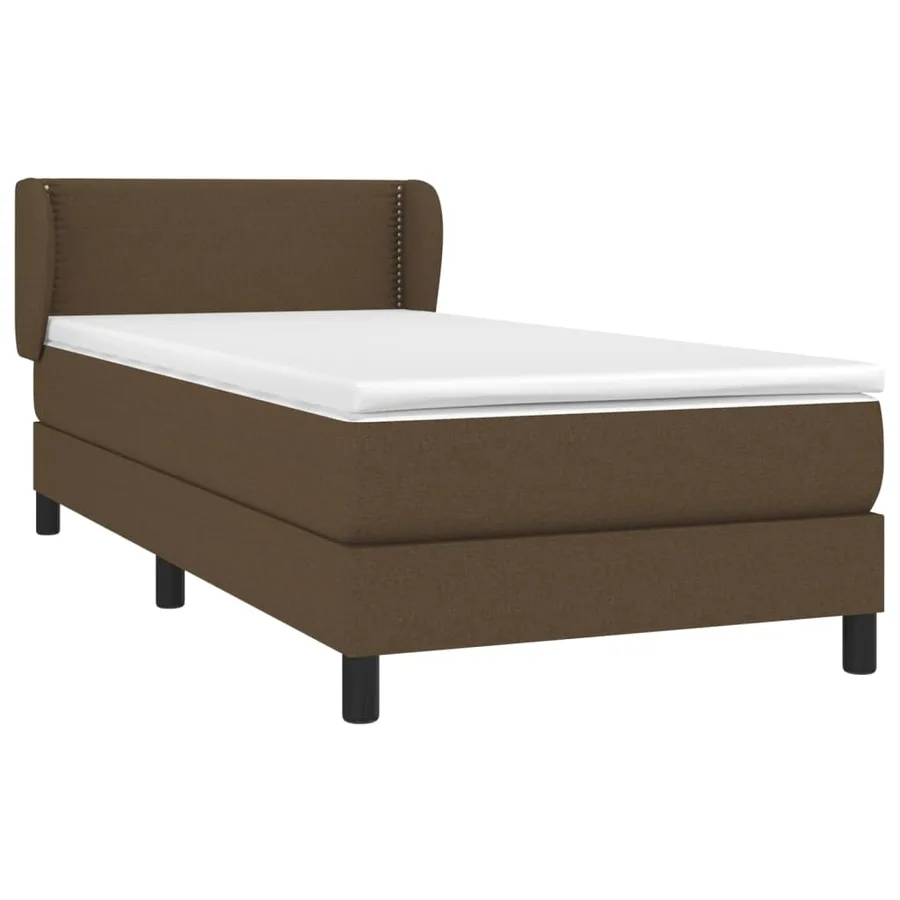 Sommier à lattes de lit avec matelas Marron foncé 100x200 cm - 3
