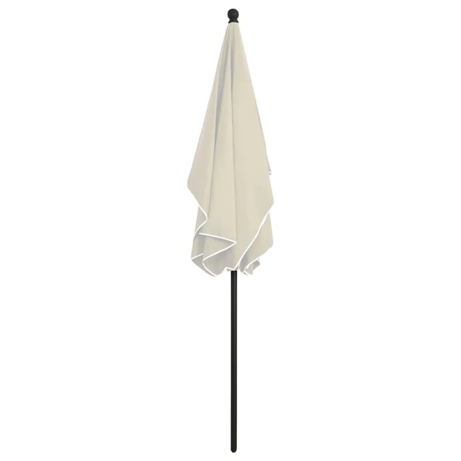 Parasol de jardin avec mât 210x140 cm Sable - 4