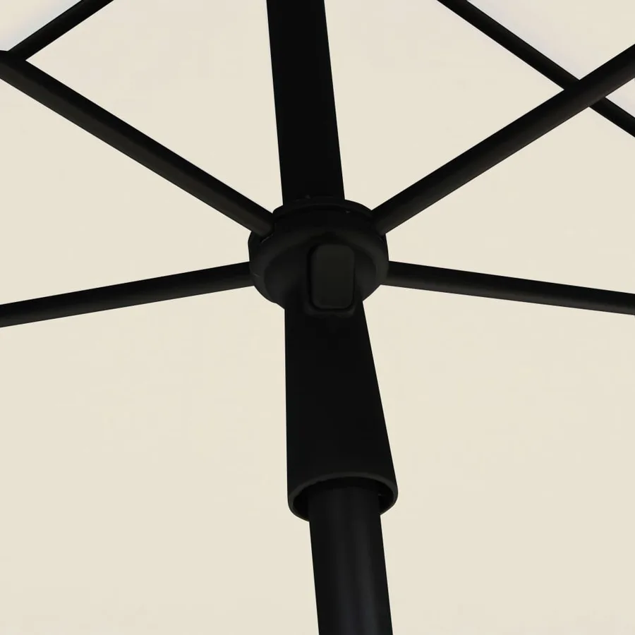 Parasol de jardin avec mât 210x140 cm Sable - 5