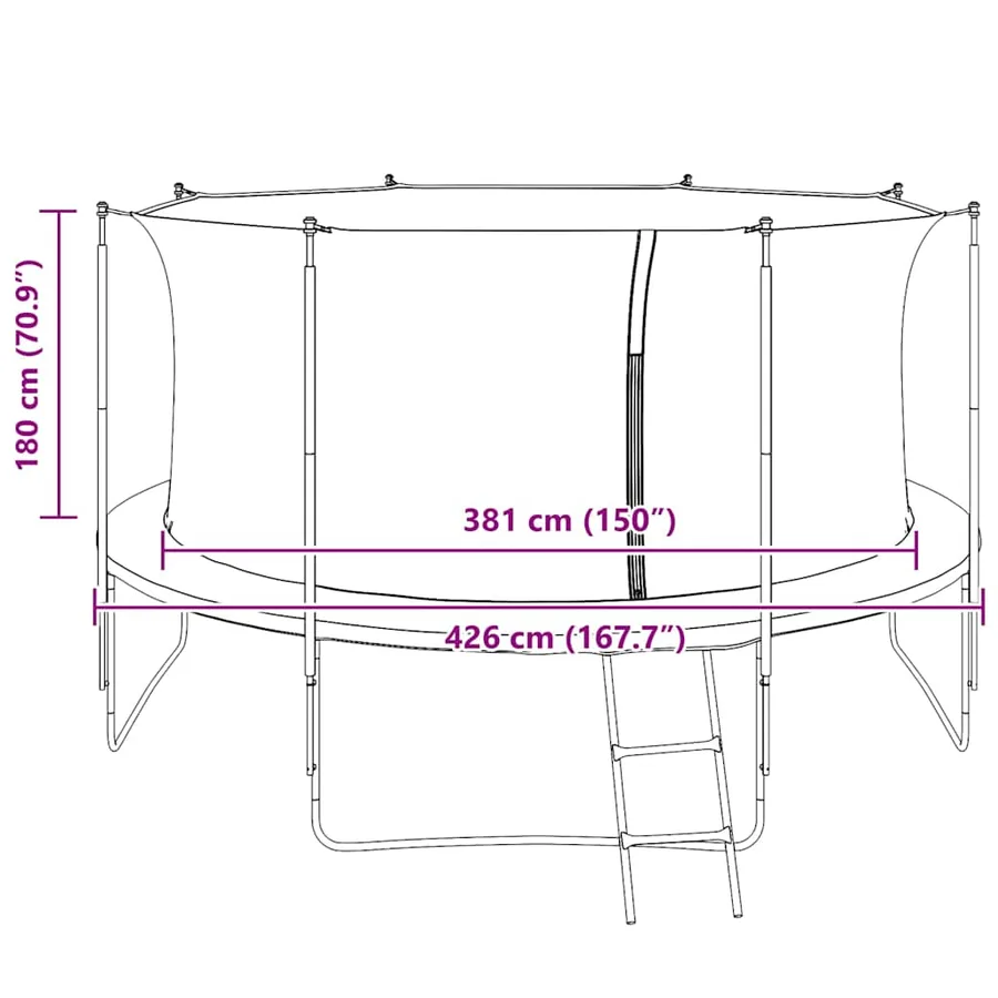 Filet de sécurité pour trampoline rond de 4,26 m - 9