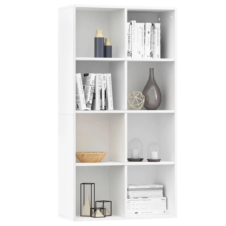 Bibliothèque/Buffet Blanc 66x30x130 cm Bois d'ingénierie - 3