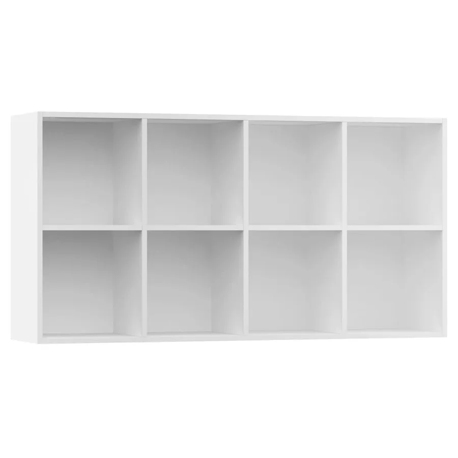 Bibliothèque/Buffet Blanc 66x30x130 cm Bois d'ingénierie - 8