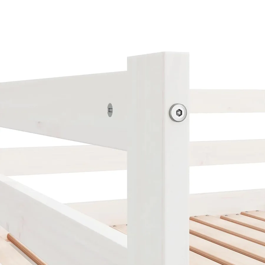 Lit coulissant sans matelas blanc 2x(90x200) cm - 12