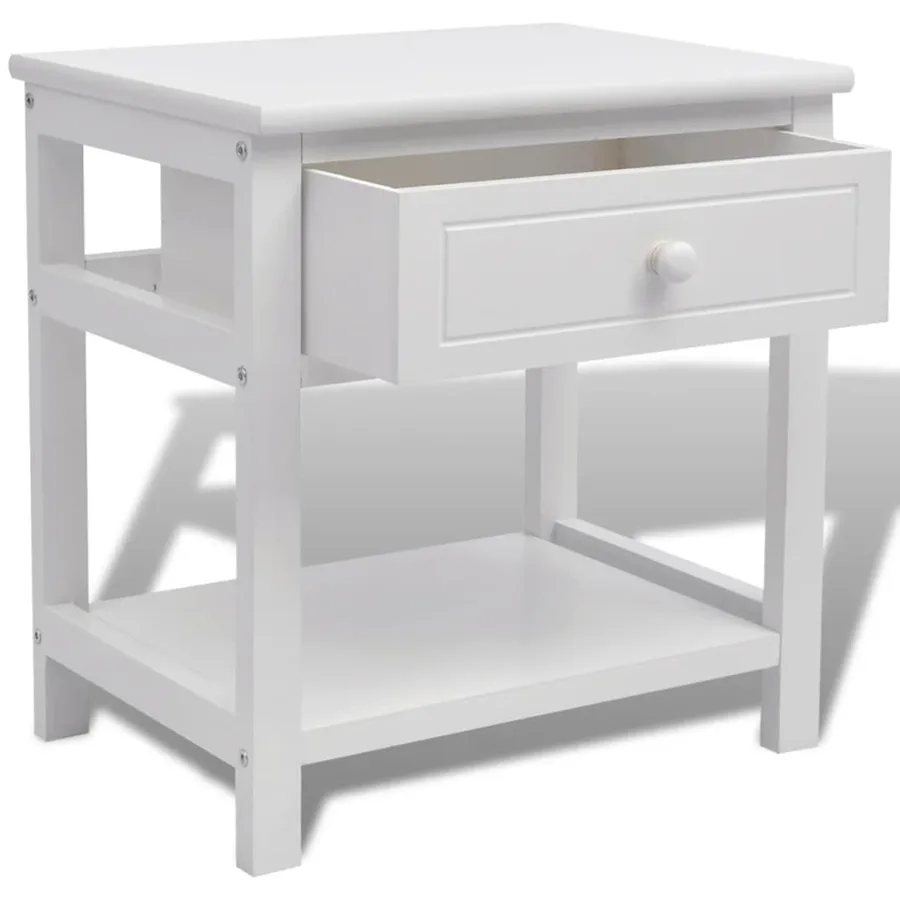 Table de chevet 2 pcs Bois Blanc - 4