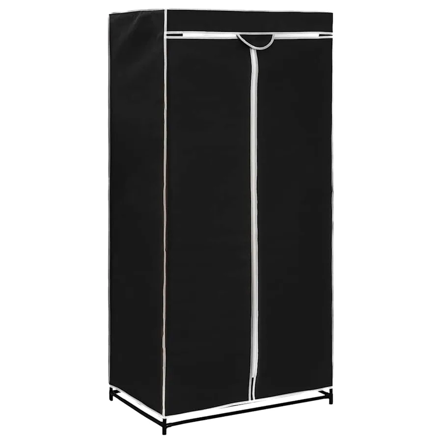 Garde-robe Noir 75x50x160 cm - 2