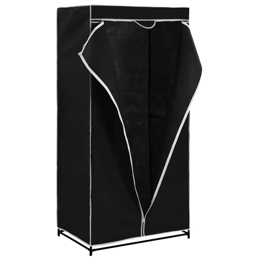 Garde-robe Noir 75x50x160 cm - 3