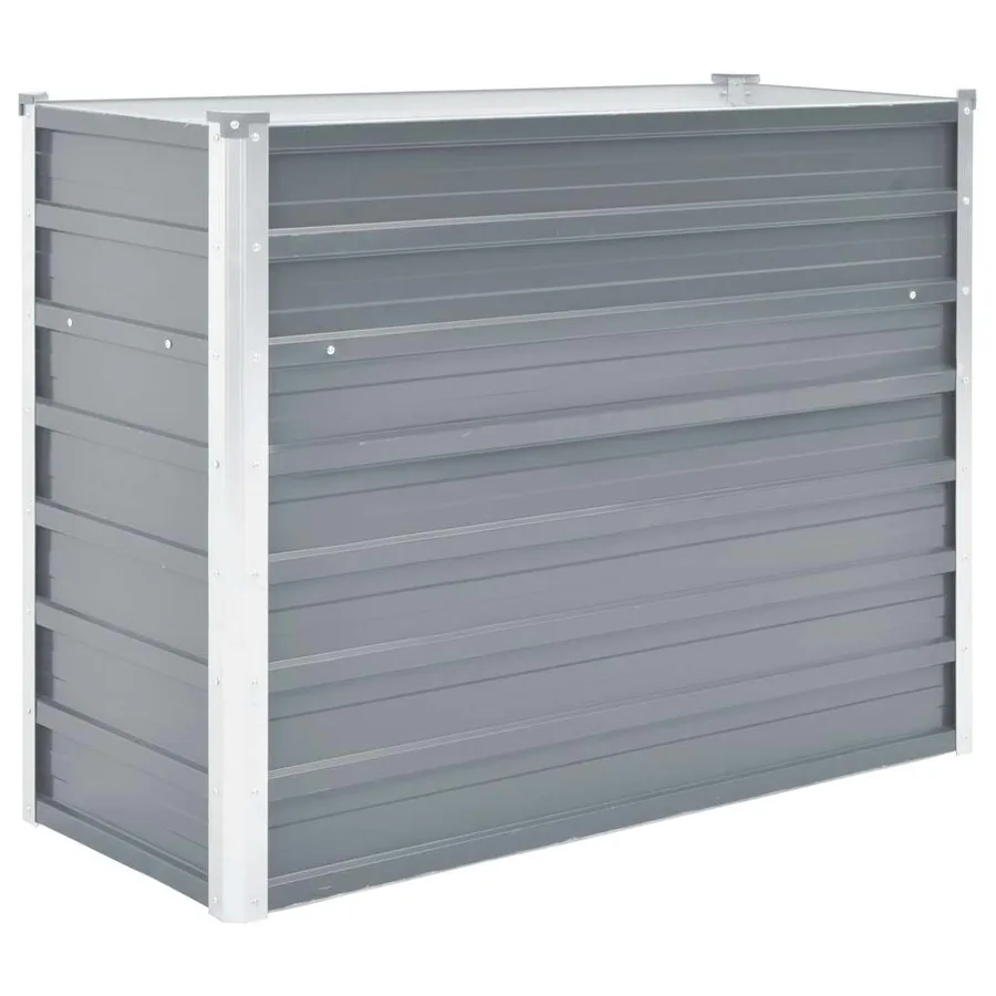 Lit surélevé de jardin Acier galvanisé 100x40x77 cm Gris - 2