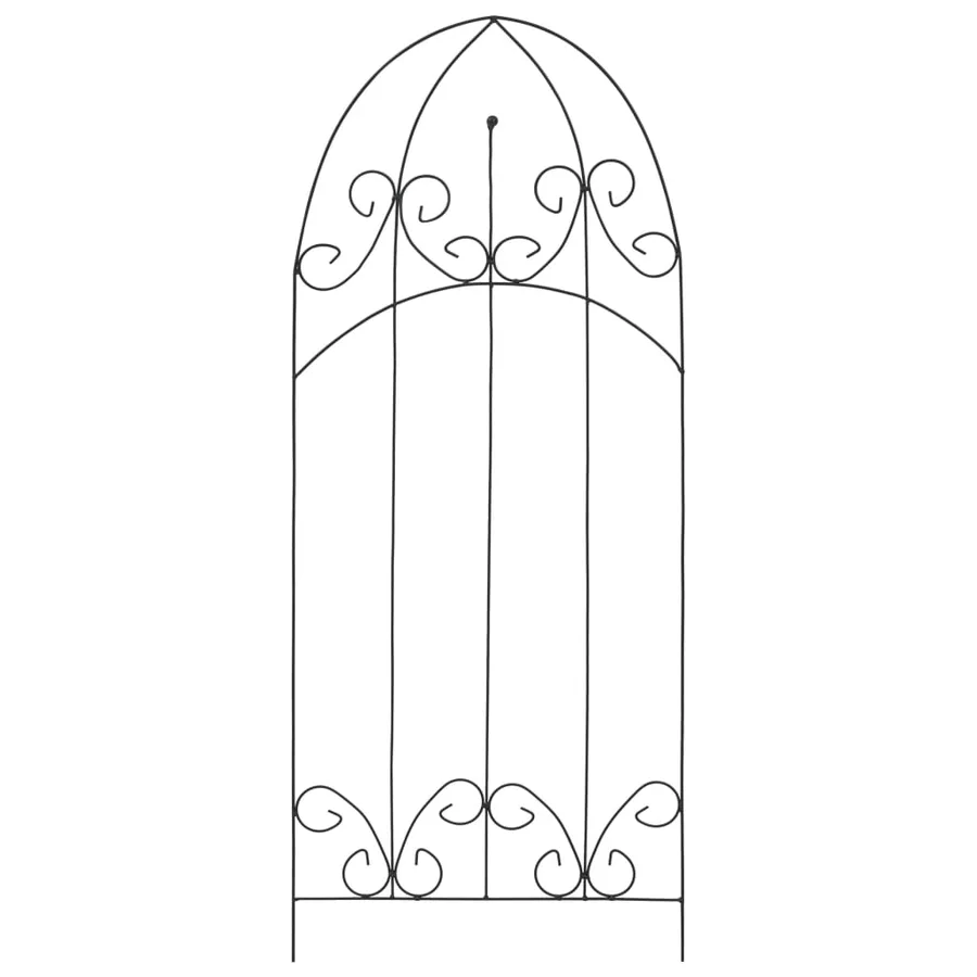 Supports pour plantes grimpantes 3 pcs Noir 40x100 cm Fer - 2