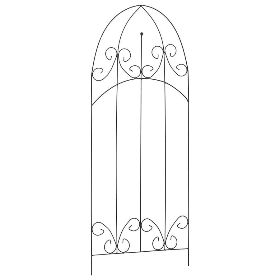Supports pour plantes grimpantes 3 pcs Noir 40x100 cm Fer - 3