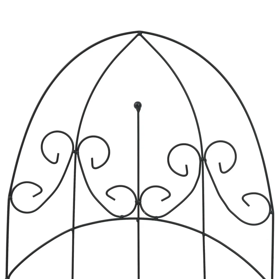 Supports pour plantes grimpantes 3 pcs Noir 40x100 cm Fer - 4