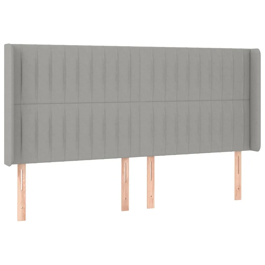 Sommier à lattes de lit matelas LED Gris clair 180x200 cm Tissu - 7