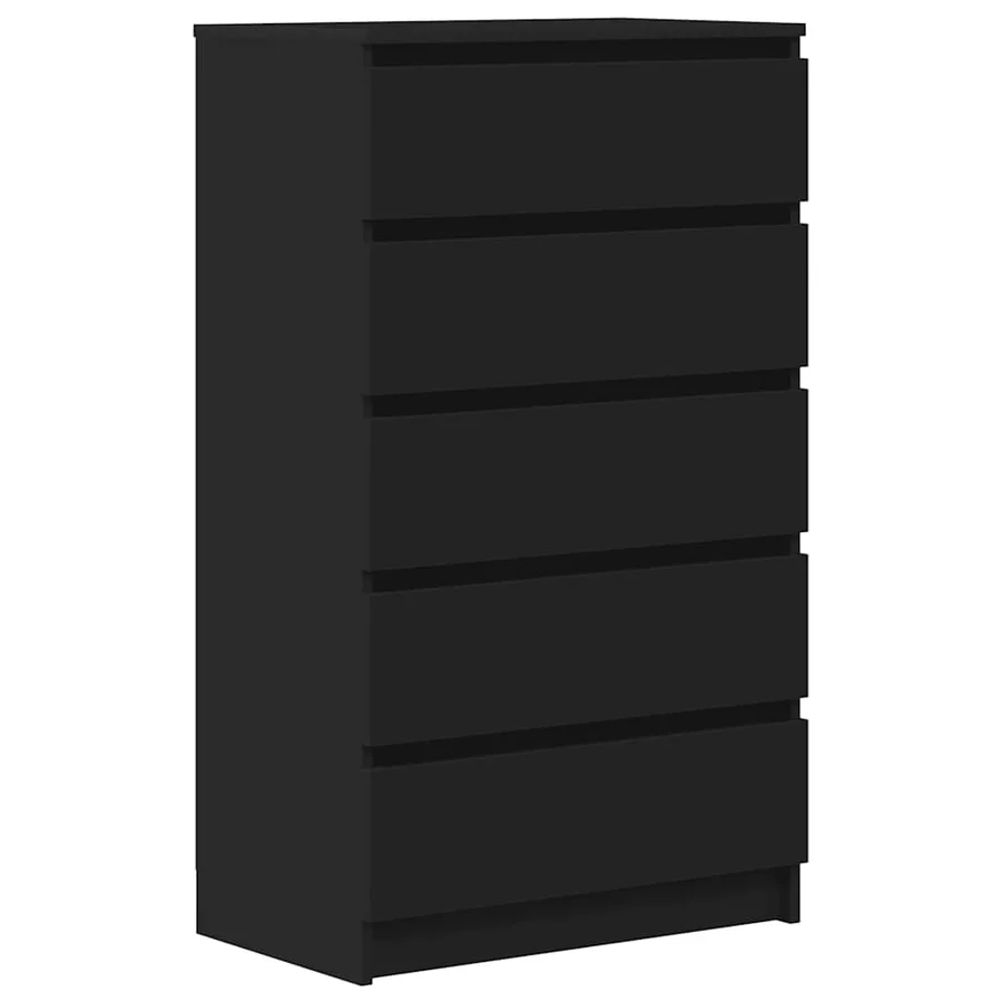 Commode Noir 60x36x103 cm Bois d'ingénierie - 2