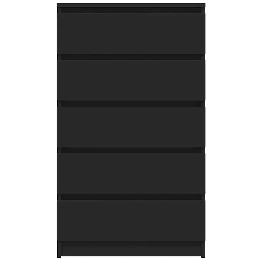 Commode Noir 60x36x103 cm Bois d'ingénierie - 4