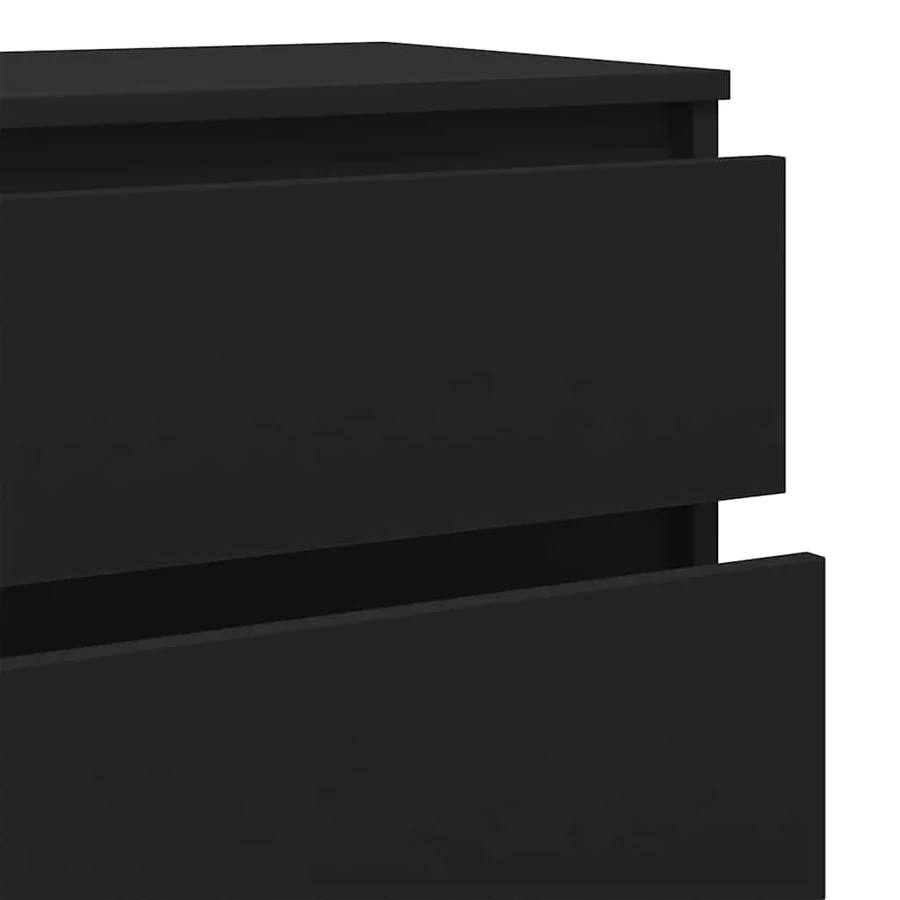 Commode Noir 60x36x103 cm Bois d'ingénierie - 8