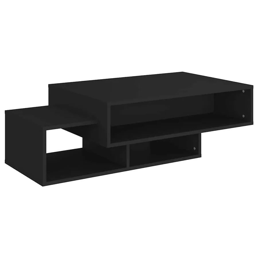 Table basse Noir 105x55x32 cm Bois d’ingénierie - 2