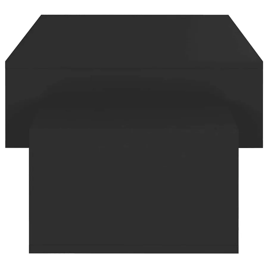 Table basse Noir 105x55x32 cm Bois d’ingénierie - 6