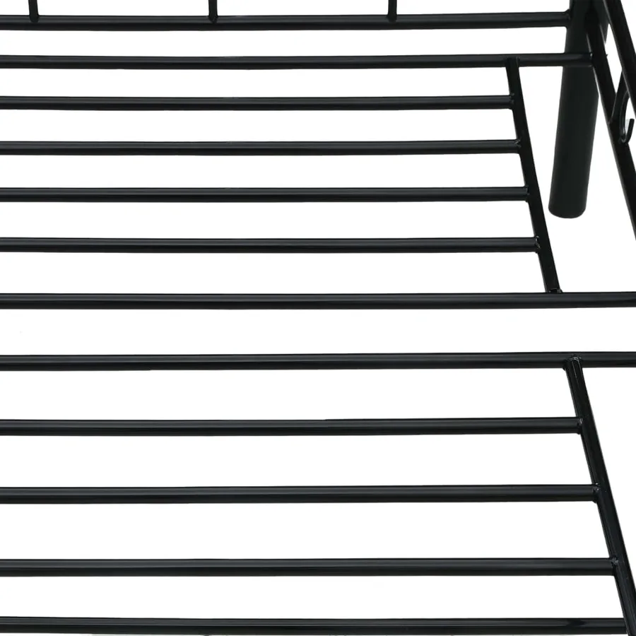 Cadre de lit de repos sans matelas Noir Métal 90x200cm - 6