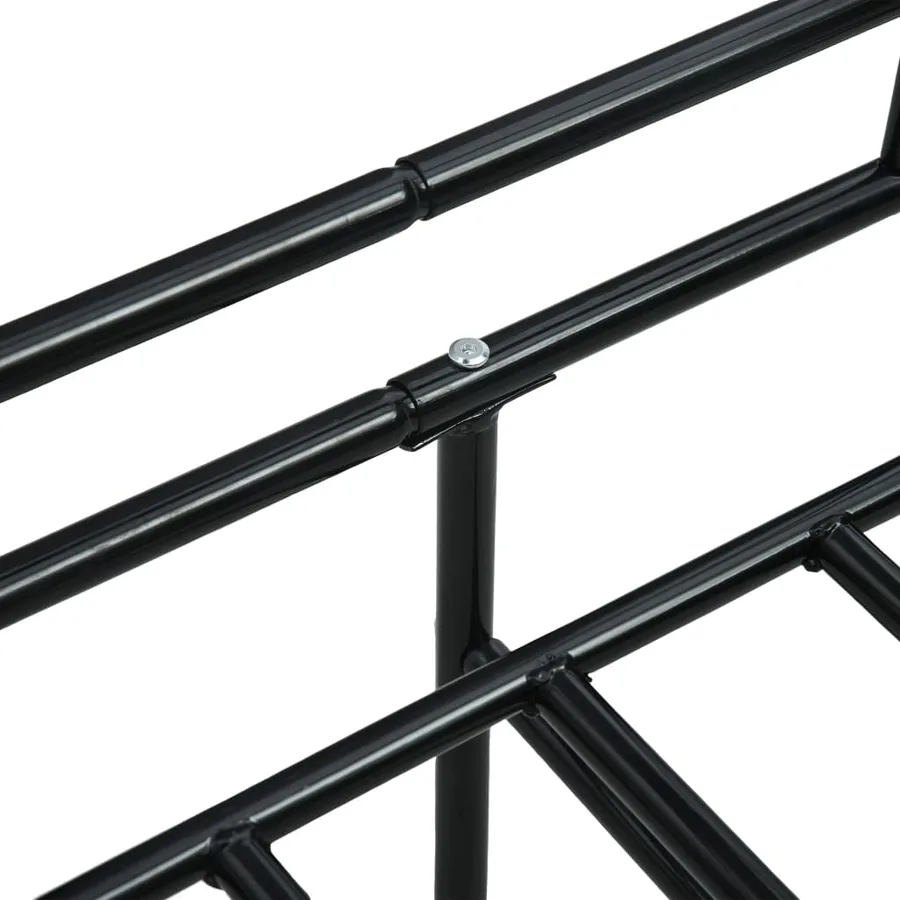 Cadre de lit de repos sans matelas Noir Métal 90x200cm - 7