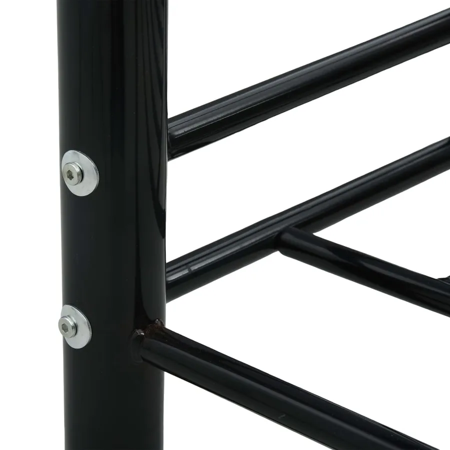 Cadre de lit de repos sans matelas Noir Métal 90x200cm - 8