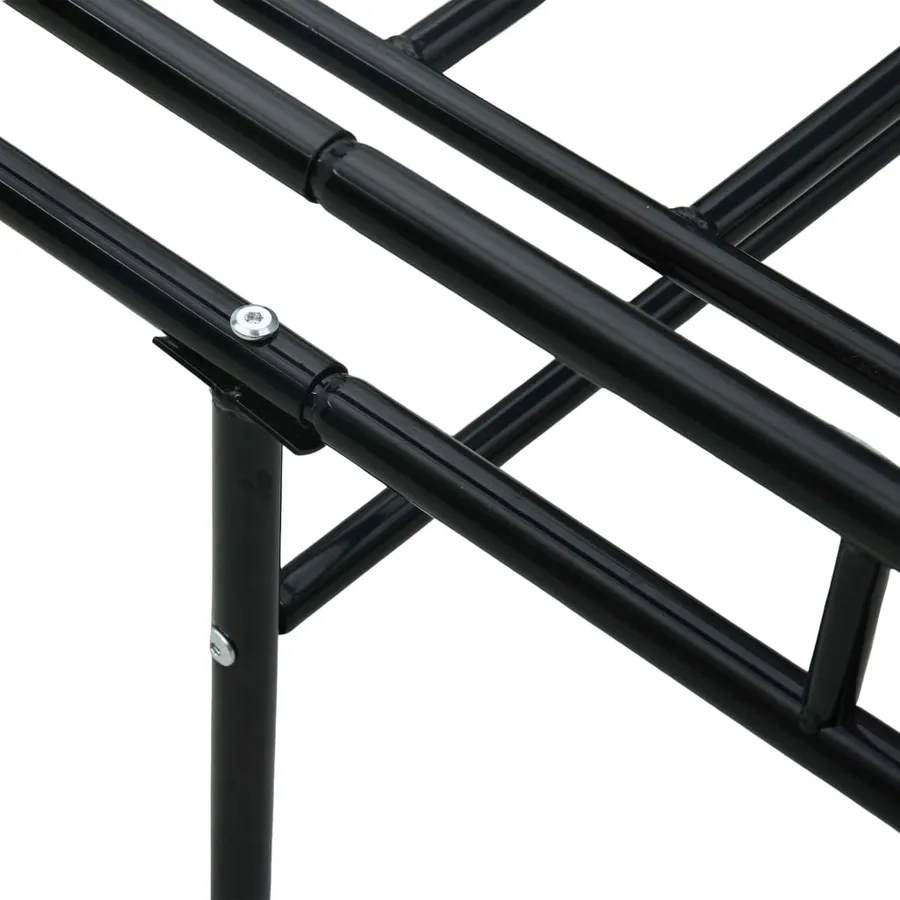 Cadre de lit de repos sans matelas Noir Métal 90x200cm - 9