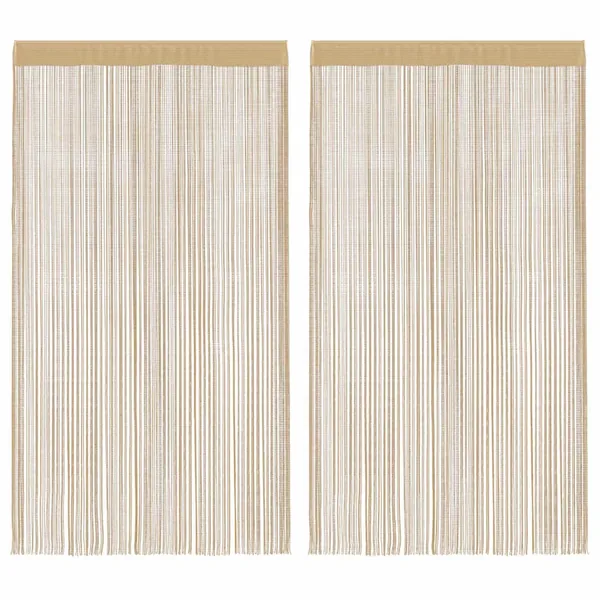 Rideau en fils 2 pcs 140 x 250 cm Beige