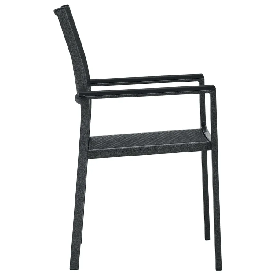 Ensemble à manger de jardin 5 pcs Noir - 6