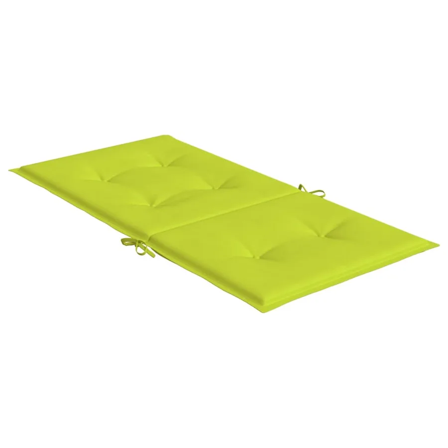 Coussins de chaise de jardin à dossier bas lot de 4 vert vif - 5
