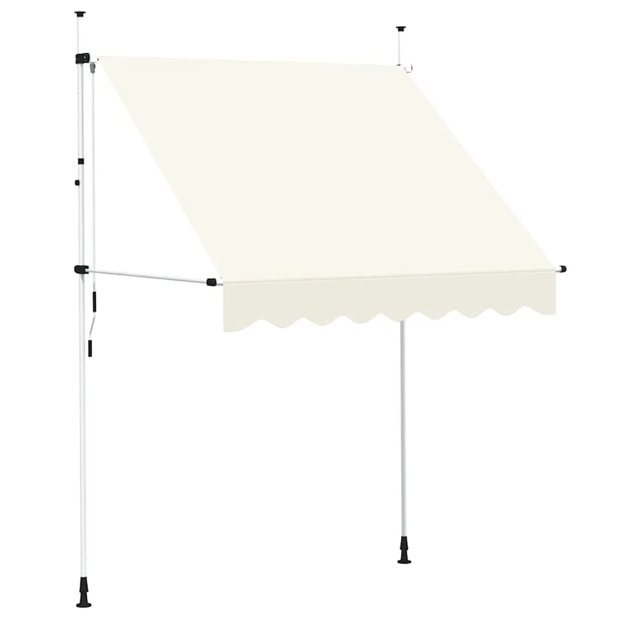 Auvent manuel rétractable 200 cm Crème - 2