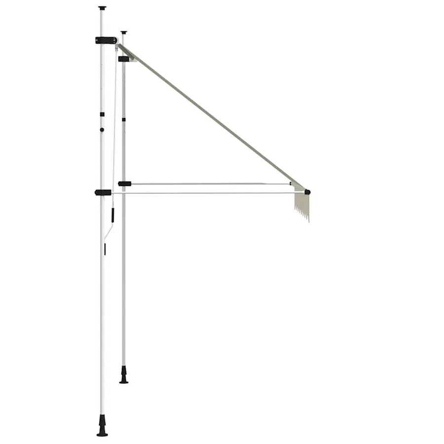 Auvent manuel rétractable 200 cm Crème - 4