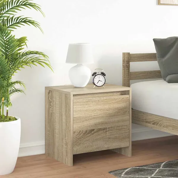 Table de chevet chêne sonoma 45x34x44,5 cm bois d'ingénierie