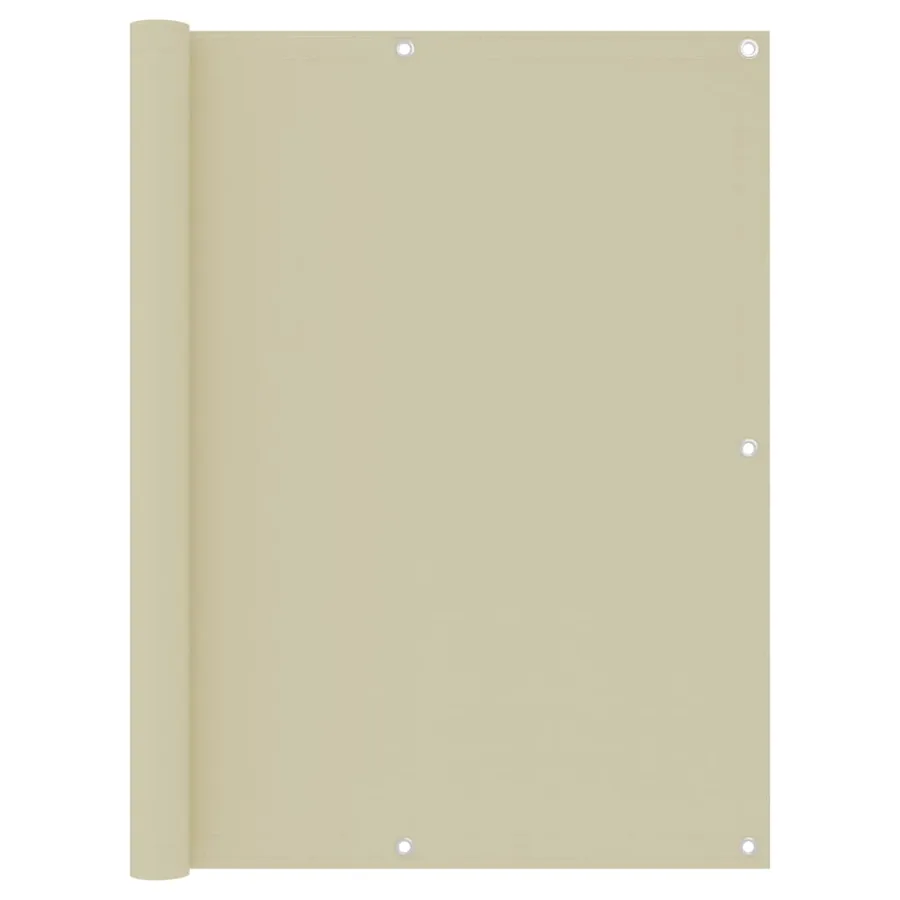 Écran de balcon Crème 120x300 cm Tissu Oxford