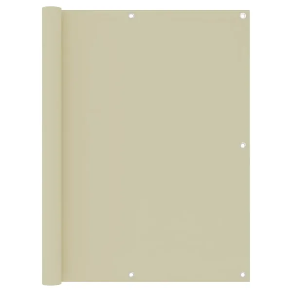 Écran de balcon Crème 120x300 cm Tissu Oxford