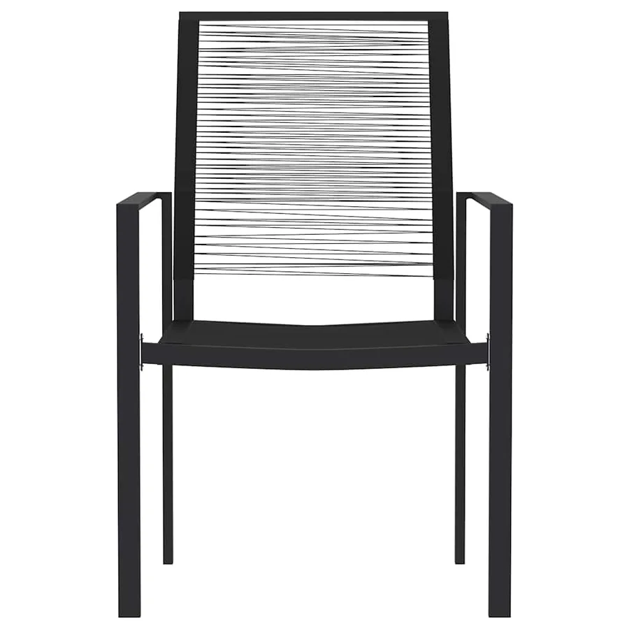 Ensemble à manger de jardin 3 pcs Noir - 4
