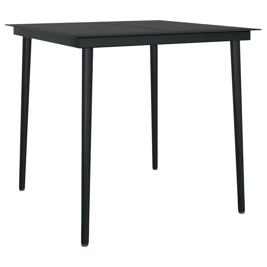 Ensemble à manger de jardin 3 pcs Noir - 5