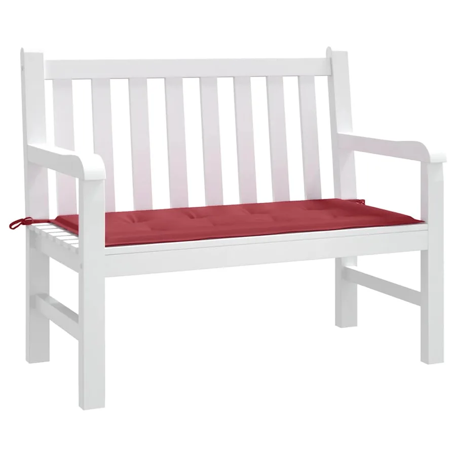 Coussin de banc de jardin rouge bordeaux 120x50x3 cm - 3