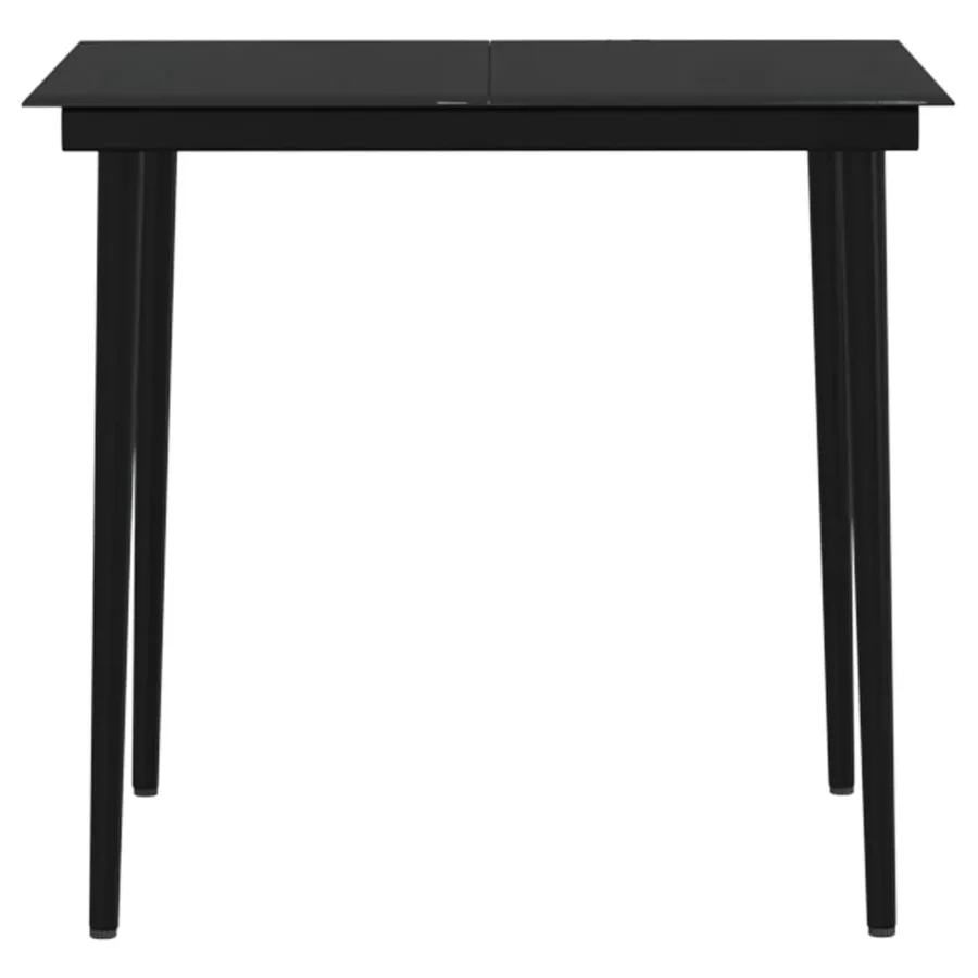 Ensemble à manger de jardin avec coussins 5 pcs Noir - 6