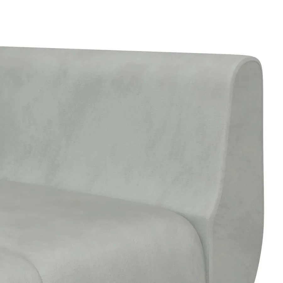 Canapé-lit en forme de L gris clair 275x140x70 cm velours - 8