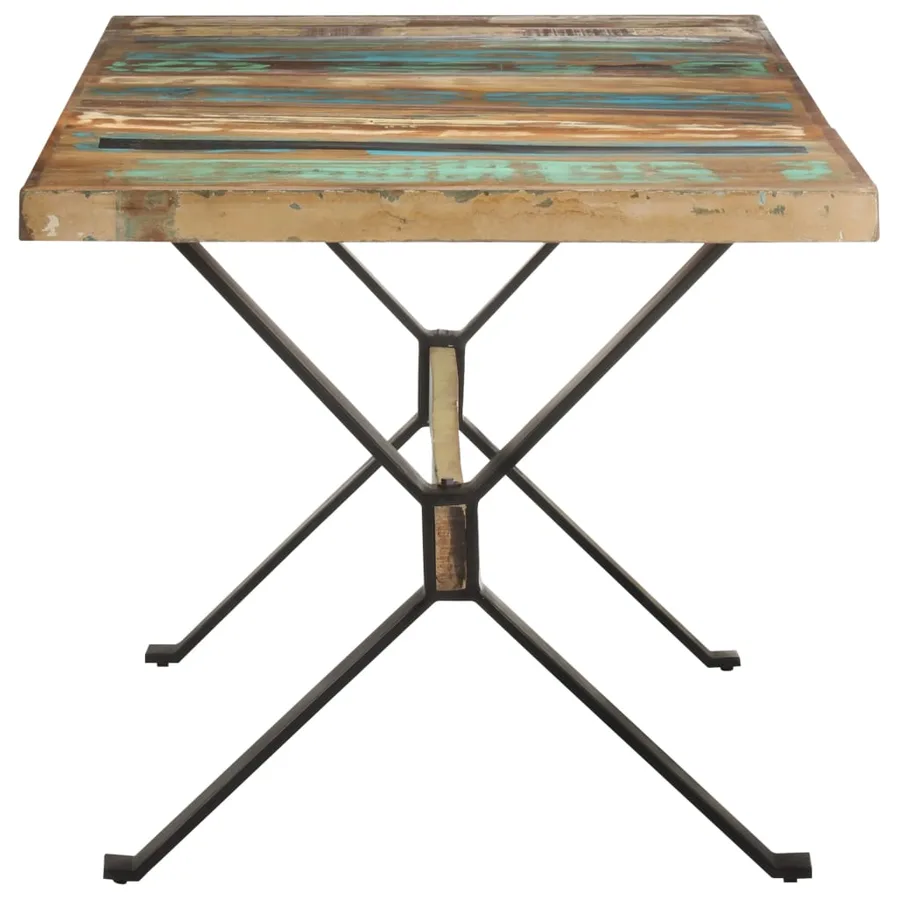 Table de salle à manger 160x80x76cm Bois de récupération massif - 3