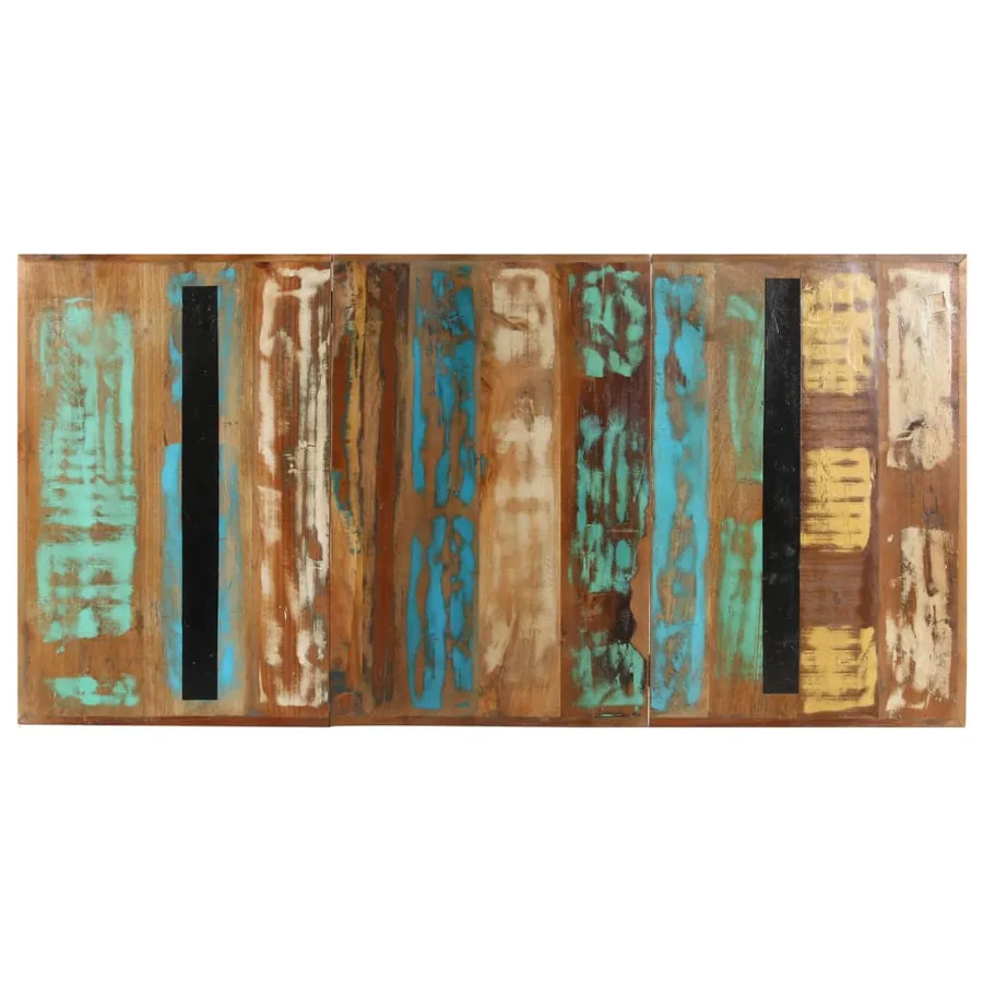 Table de salle à manger 160x80x76cm Bois de récupération massif - 4