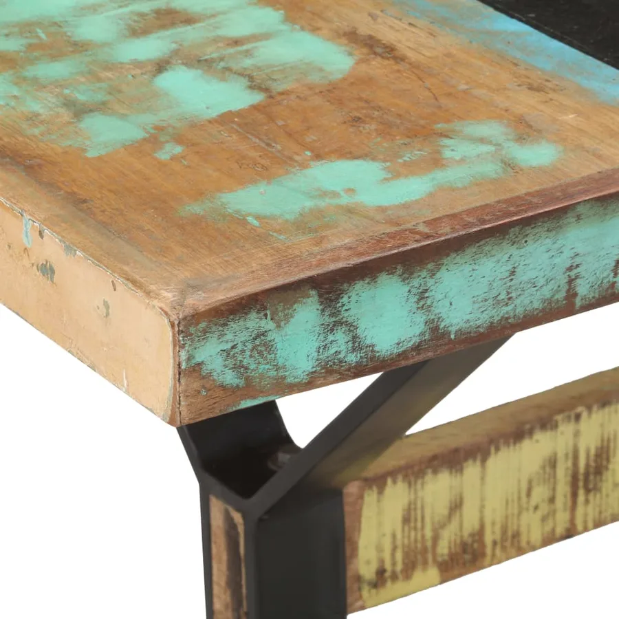 Table de salle à manger 160x80x76cm Bois de récupération massif - 5