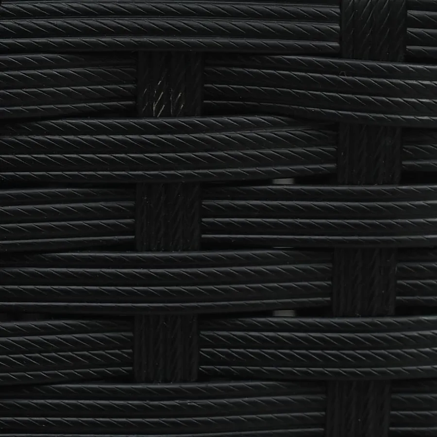 Salon de jardin 5 pcs avec coussins résine tressée noir - 16