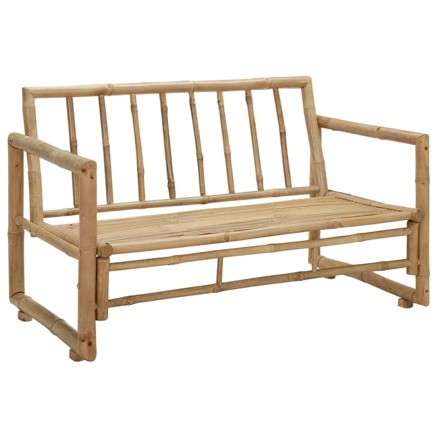 Banc de jardin avec coussins 115 cm Bambou - 5