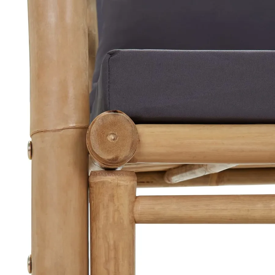 Banc de jardin avec coussins 115 cm Bambou - 6