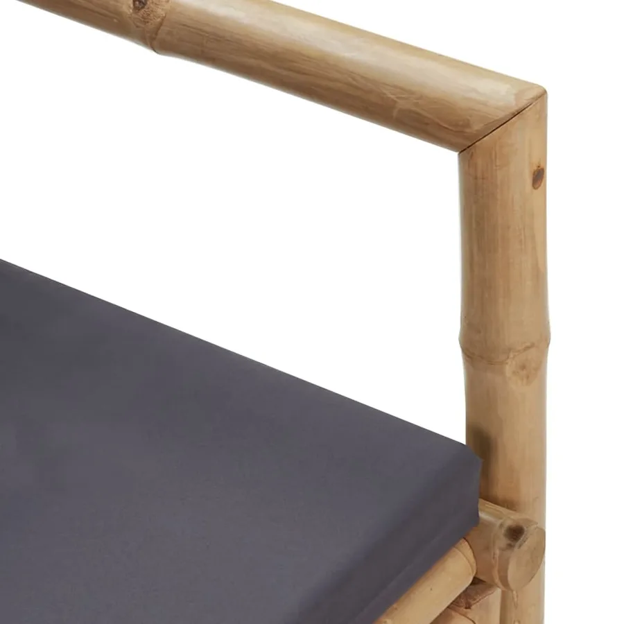 Banc de jardin avec coussins 115 cm Bambou - 7