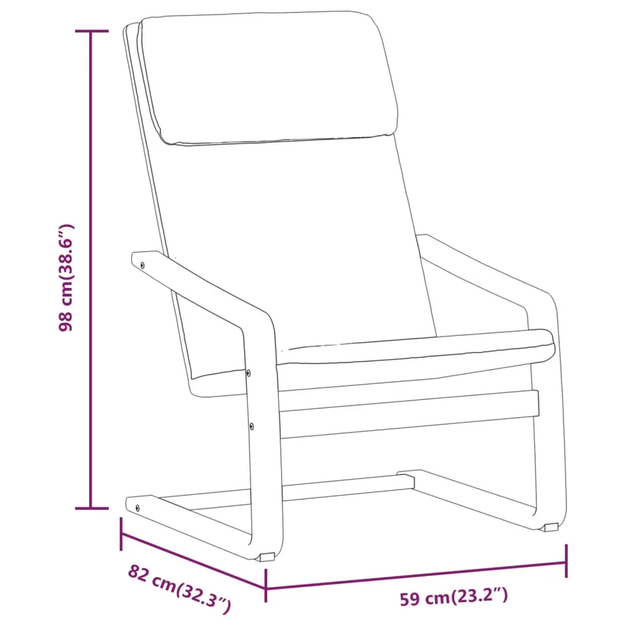Chaise de relaxation avec repose-pied Noir Tissu - 10