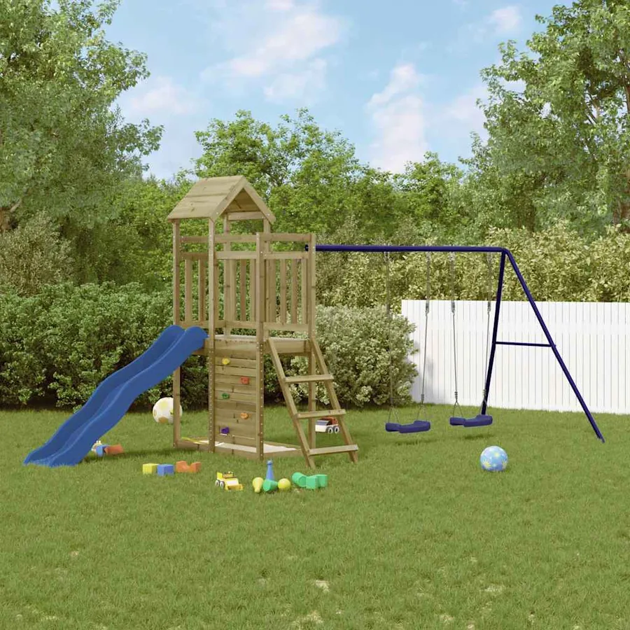 Aire de jeux d'extérieur bois de pin imprégné
