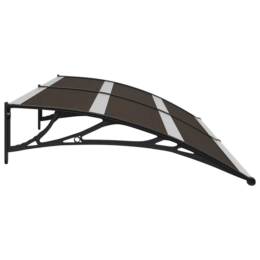 Auvent de porte Noir 240x75 cm PC - 5
