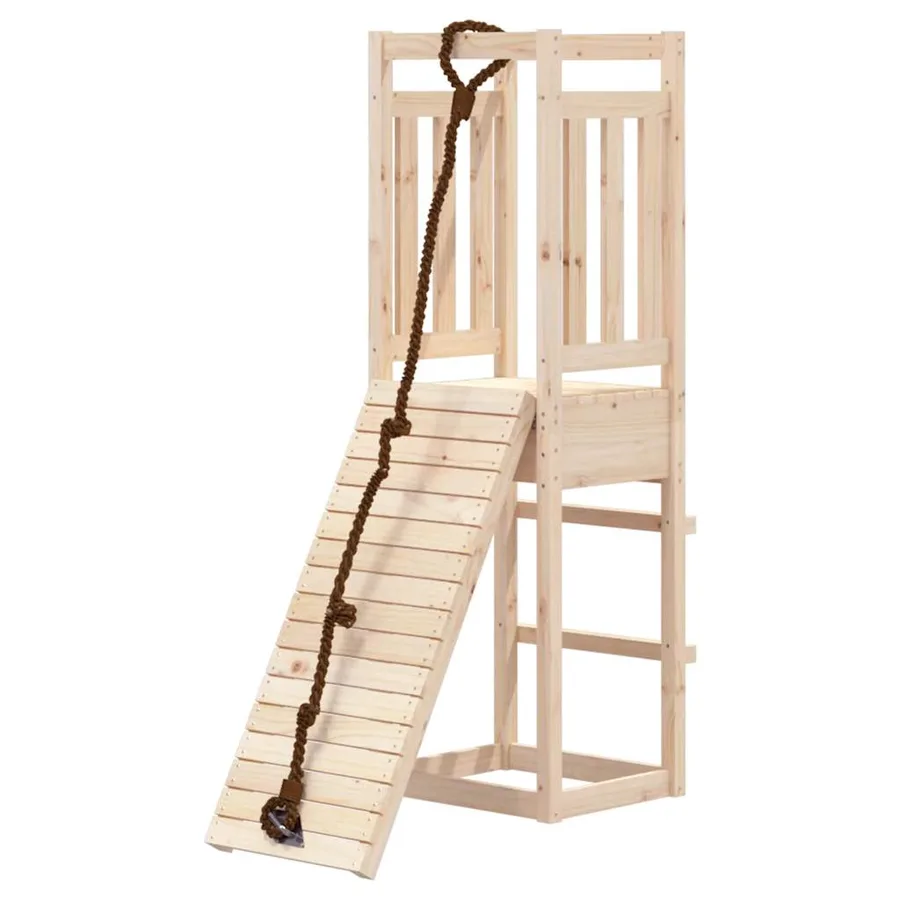 Maisonnette de jeu avec mur d'escalade bois massif de pin - 3